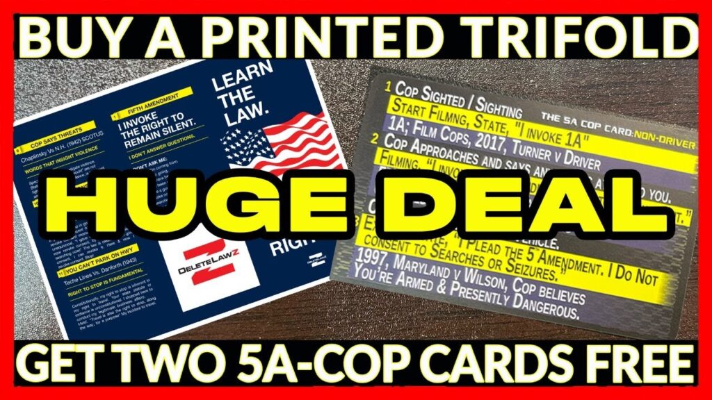 BIG DEAL SATURDAY; GET A PRINTED TRIFOLD & WIN TWO 5A-COP-CARDS FREEEEEE