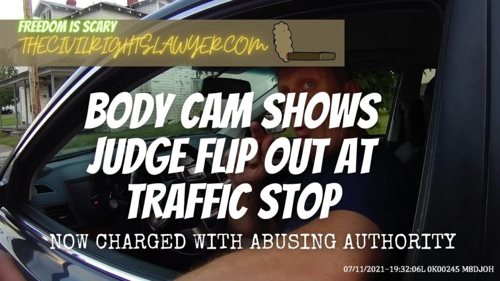 Body Cam shows JUDGE flip out at Traffic Stop - now charged with abusing authority