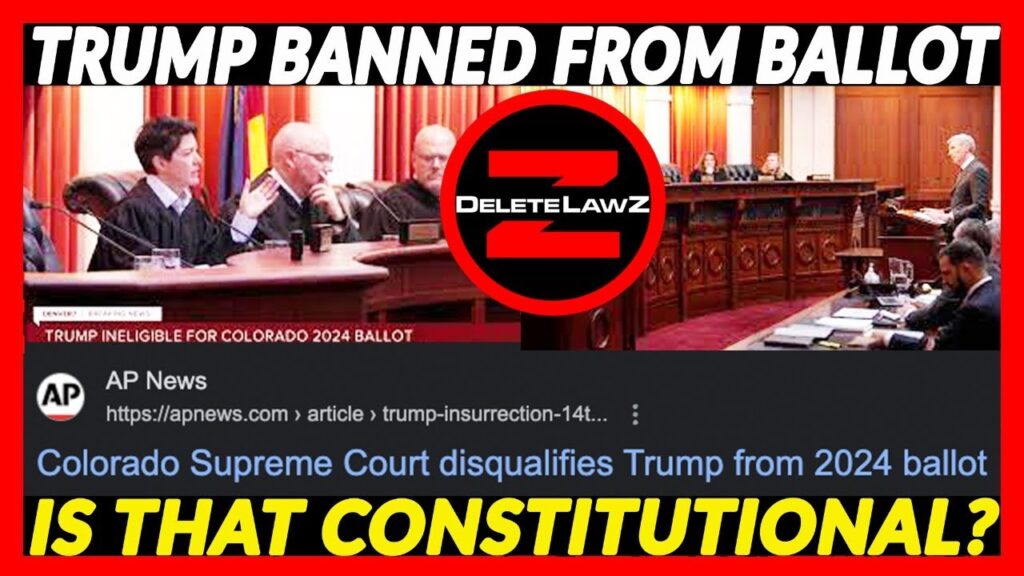 TRUMP BANNED FROM BALLOT IN COLORADO