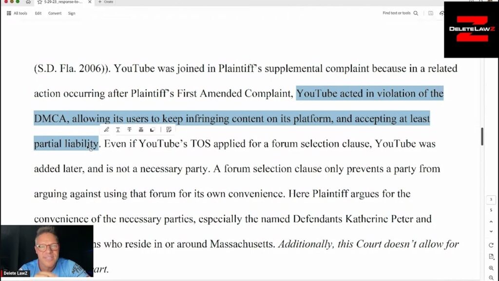 Federal Lawsuit: Motion to Oppose Move to NorCal by Defendant YOUTUBE. #Transparency #truth #facts