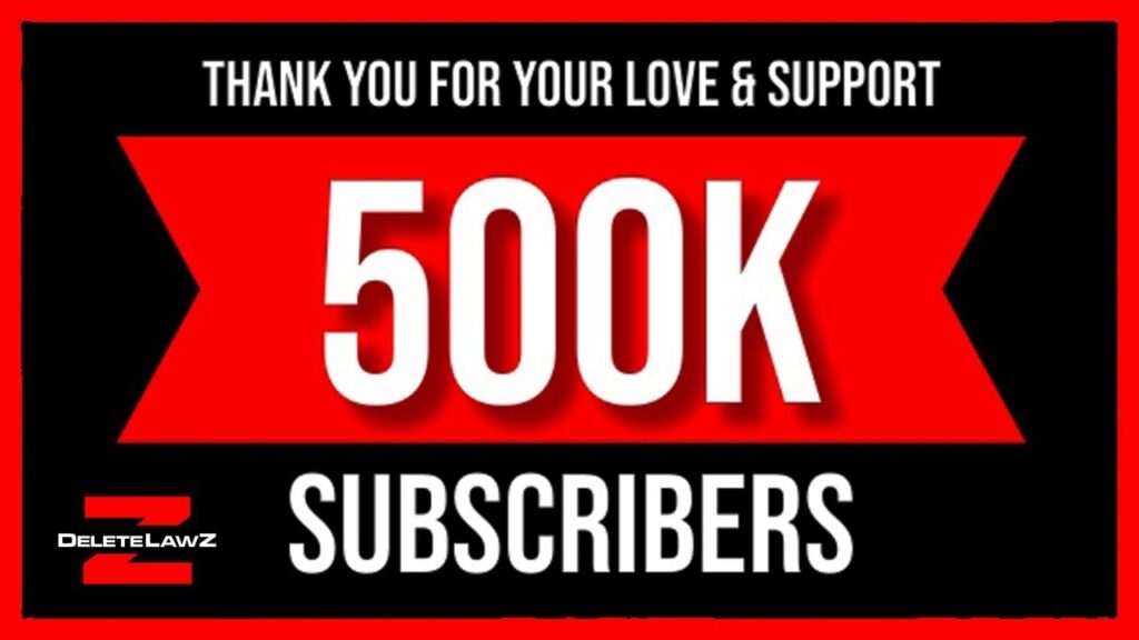 A BIG THANK YOU - 500K SUBSCRIBERS - THIS IS ABOUT 