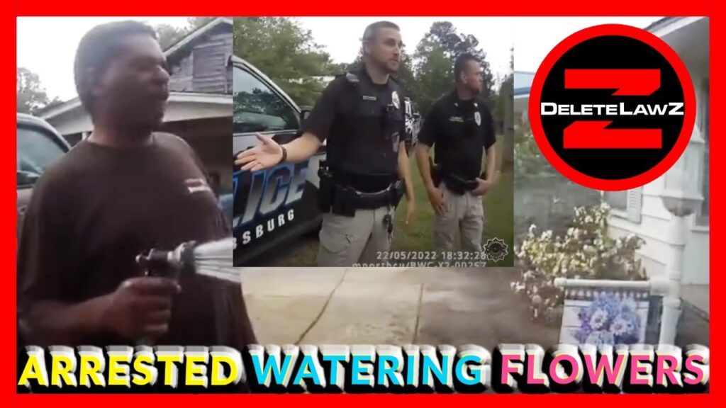 ARRESTED WATERING FLOWERS - #TEAMDLZ AMERICAN PATRIOT FOREVER