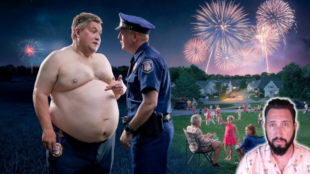 Drunk Cop Has a Total Meltdown Over Neighbor's Fireworks