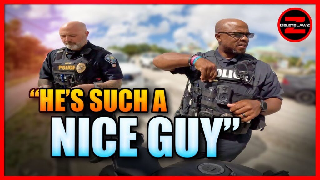 COPS STOP BIKER AND MANUFACTURE A CRIME