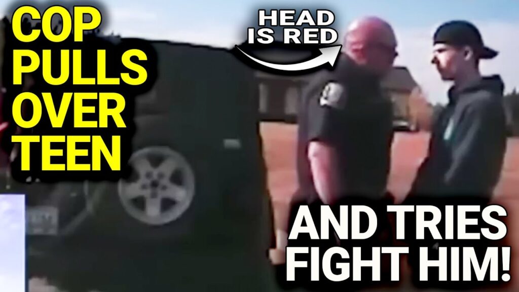 COP TRIES TO FIGHT TEENAGER. DRIVER AND PASSENGER SHOULD HAVE #STFU