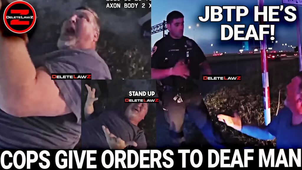 COPS GO AT A DEAF MAN AND SCREAM AT HIM TO FOLLOW ORDERS! LOL - JBTP