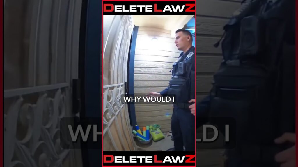 HOME OWNER SLAMS DOOR ON DIRTY COP!