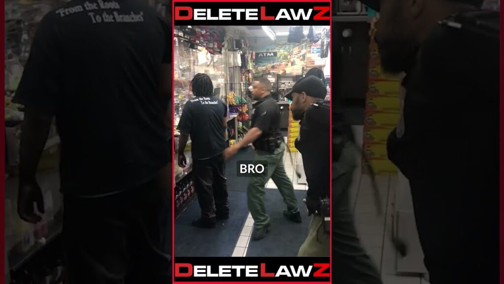 PSYCHO COPS B**T MAN DOWN IN A GROCERY STORE!