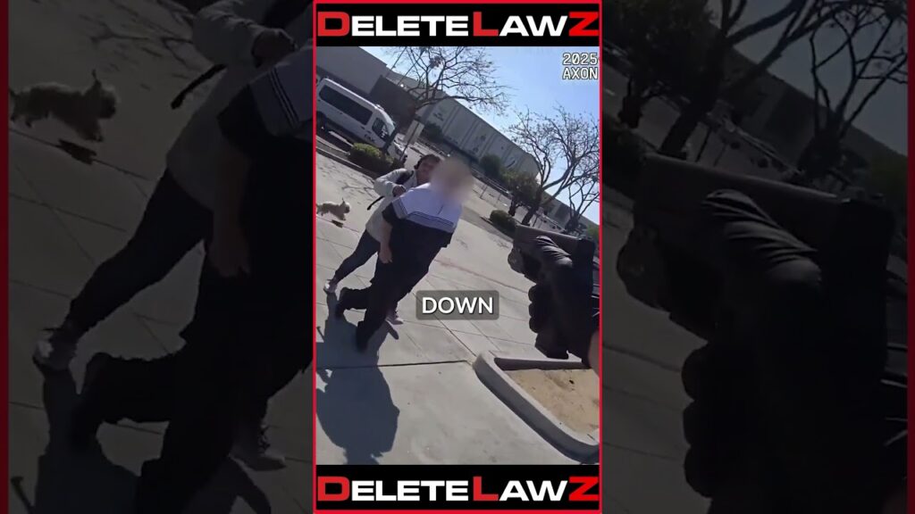 HEROIC COP SH**TS PSYCHO WHO HAD GIRL AT KNIFE POINT!