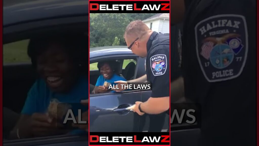 COP PULLS LADY OVER TO GIVE HER ICE CREAM!