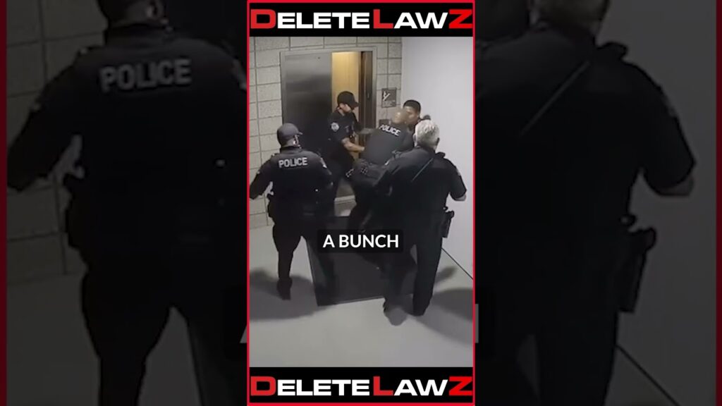 UNHINGED GANG OF COPS ELBOW THE LIFE OUT OF MAN!