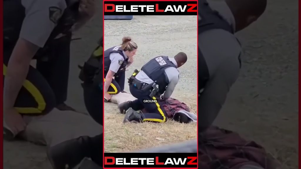 DEMON COP ELBOWS MAN WHO WAS ON THE GROUND!