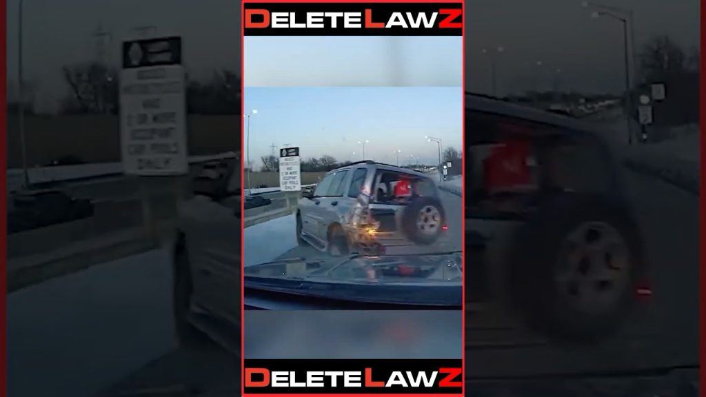 RECKLESS COP DOES A PIT MANOEUVER ON MAN ON THE HIGHWAY!