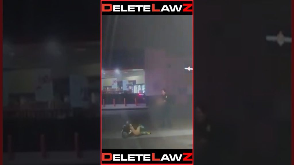 SCARED FEMALE COP OFFS MAN AFTER HE WAS HELD DOWN!