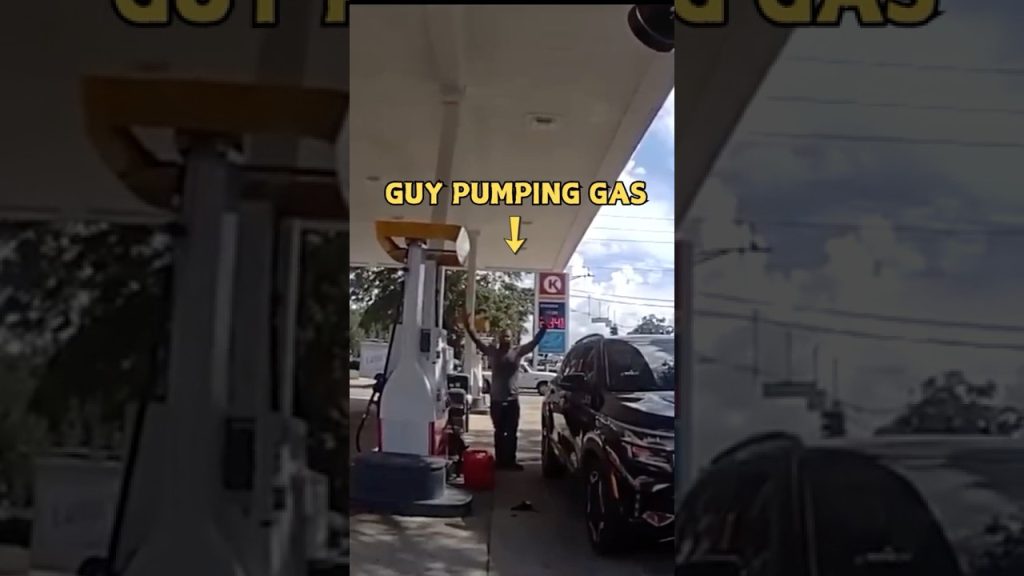 Cop Sees a Guy Holding a Gas Pump #shorts