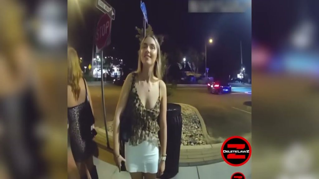 American Cops Arrest Hot Blonde Irish Woman for an Open Container