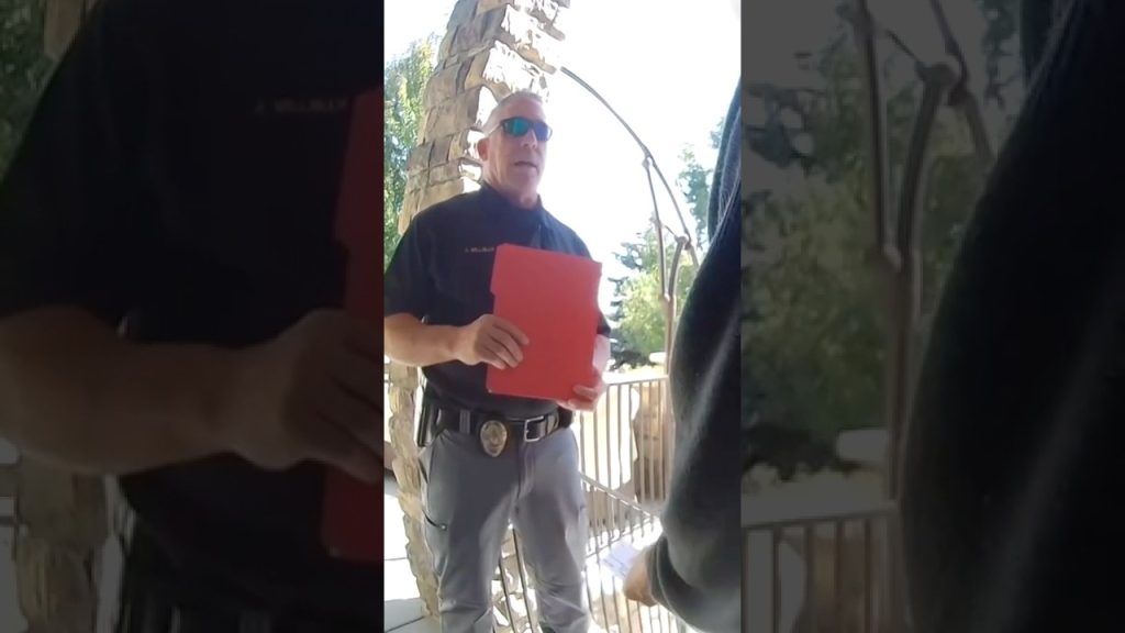 Dystopian Town Sends Cop to Innocent Woman's Door After $25 Package Goes Missing