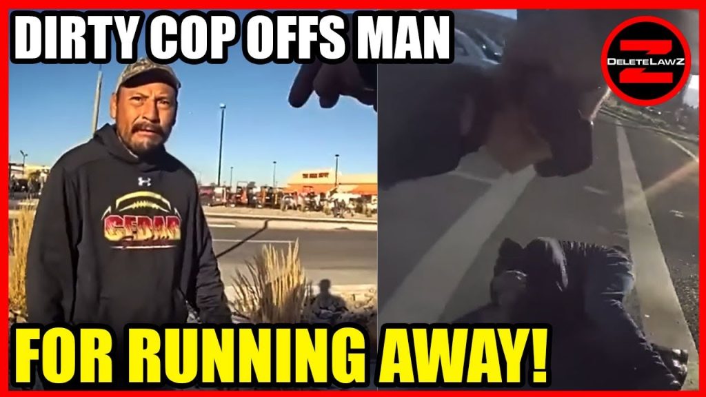 COP OFFS MAN FOR HOLD ROCK IN HIS HAND!