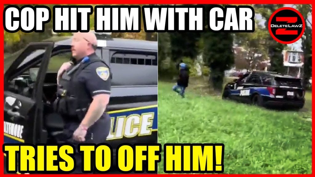 DIRTY COP TRIES TO RUN DOWN MAN WITH HIS PATROL CAR!
