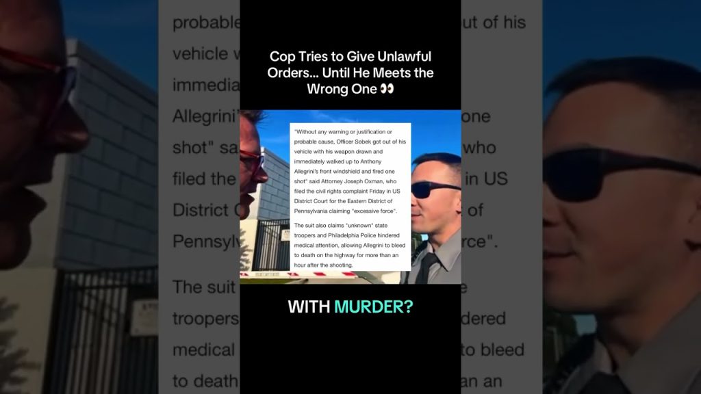 Cop Tries to Give Unlawful Orders    Until He Meets the Wrong One ð#fyp #police #bodycam #arres