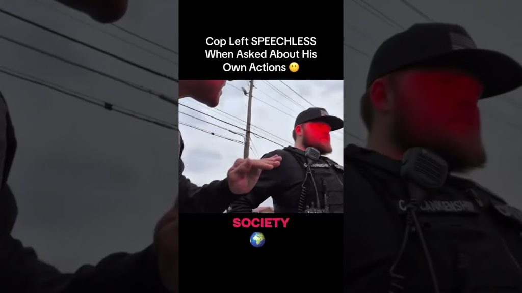 Cop Goes Silent When Journalist Brings Up The Truth ð#fyp #police #bodycam #arrest #cops #cop #