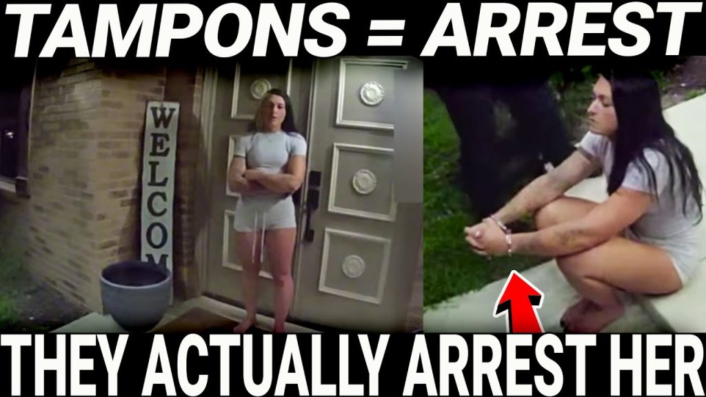 THEY ARREST HER FOR TAMPONS DIPPED IN RED PAINT