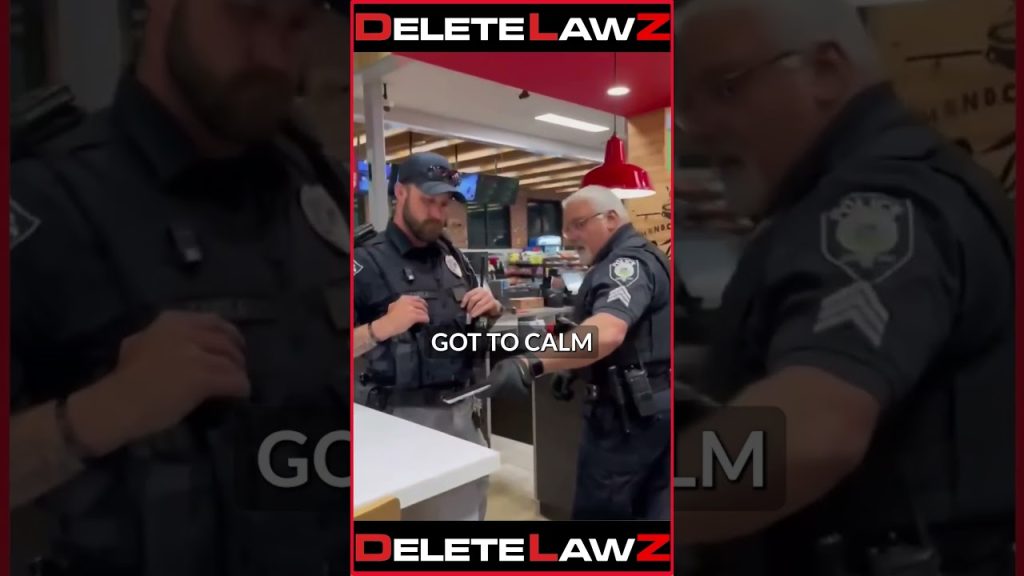ANGRY RAGGING COP PUSHES DUDE TO THE FLOOR!